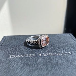 Authentic David Yurman Silver Morganite Ring Sz 7